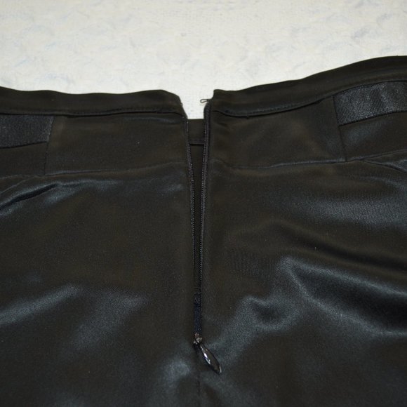 Just Cavalli Size 38 Black Satin Back Zip Pencil Skirt - Picture 8 of 16